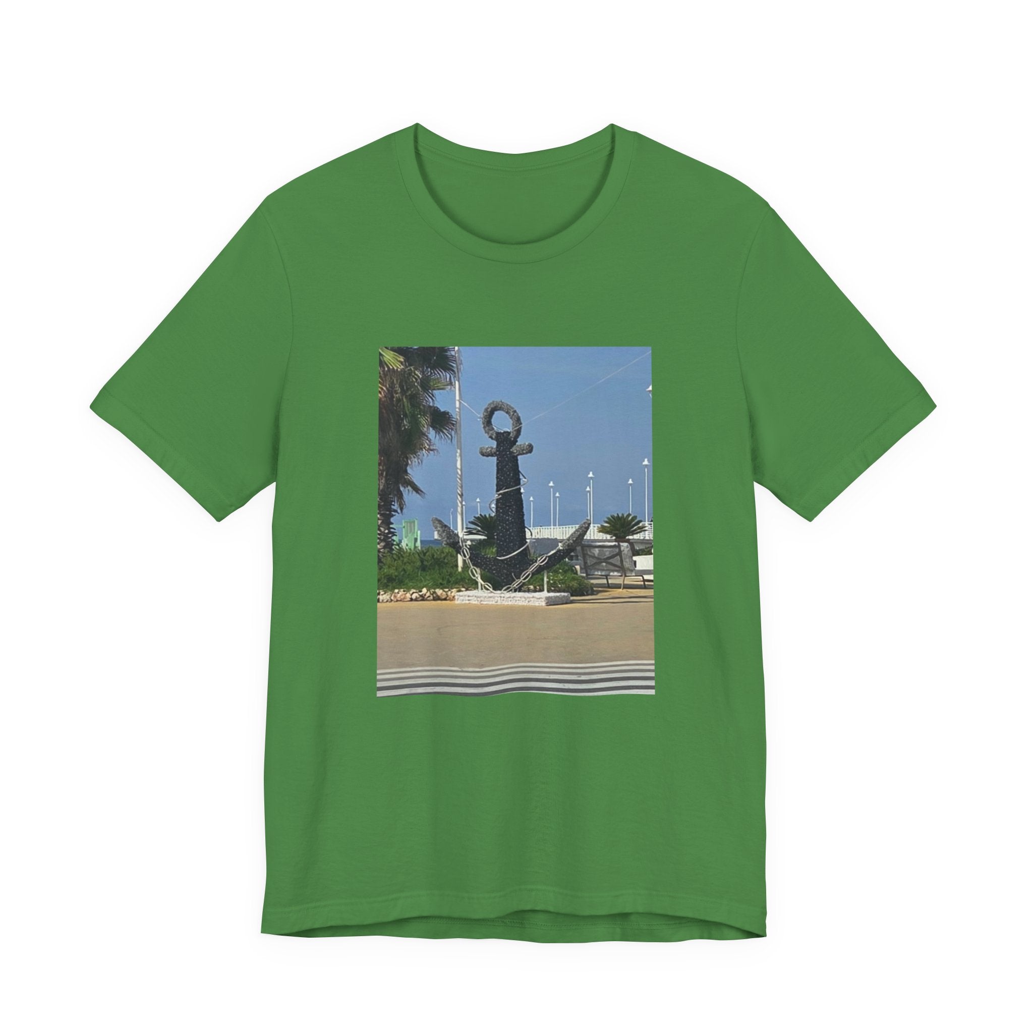 Anchor Statue Photo Tee — Coastal Nautical T-Shirt