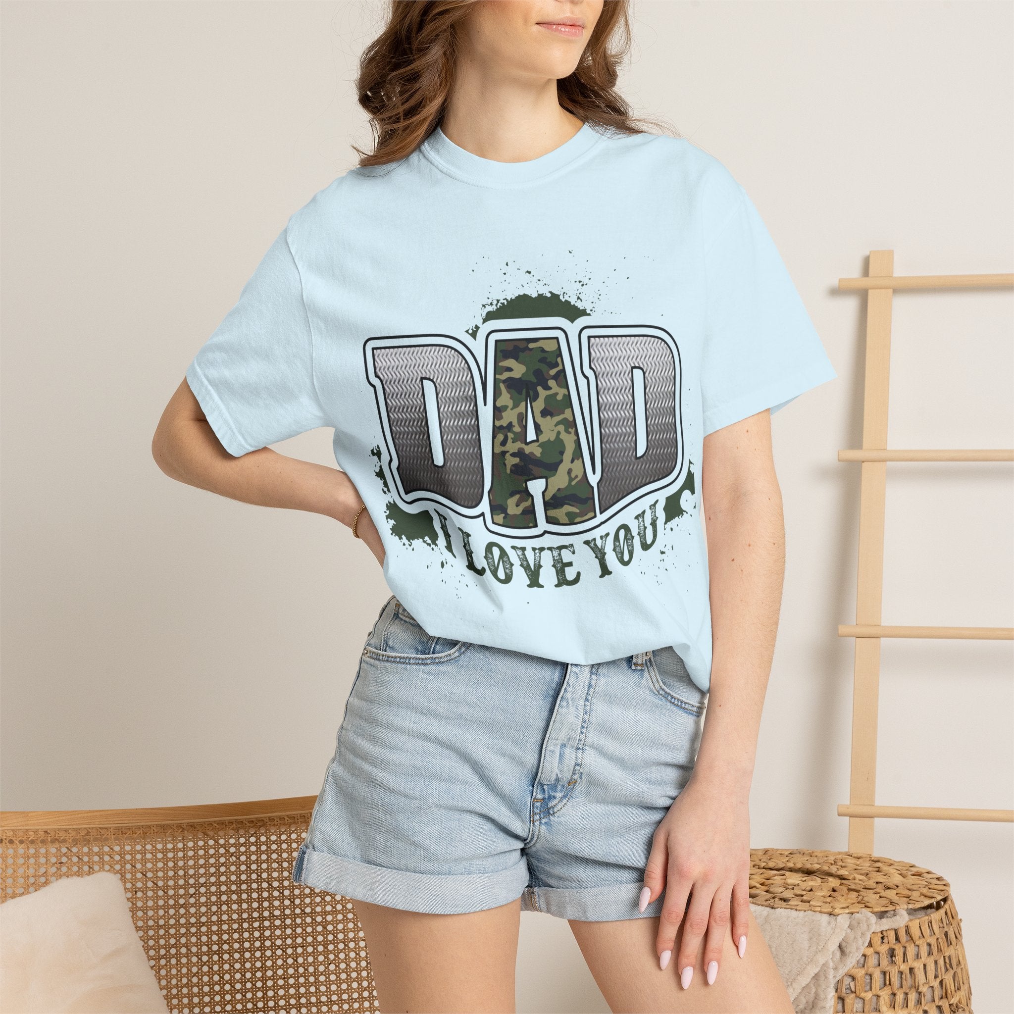 Dad I Love You Camo Graphic T-Shirt
