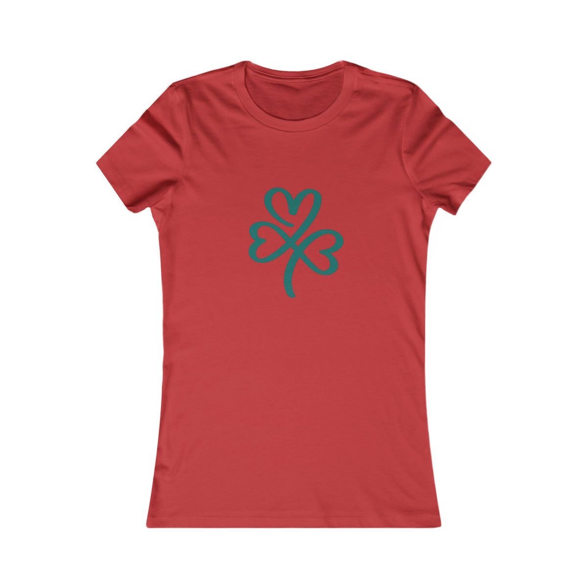 Women's Tee — Minimal Heart-Shamrock Graphic (St. Patrick's Day Casual Shirt)
