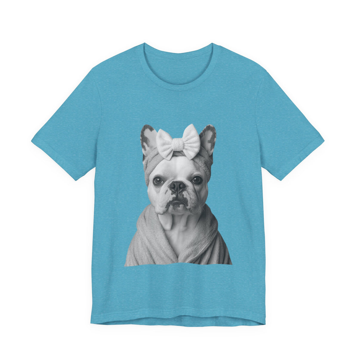 French Bulldog Portrait Tee — Cute Bow Dog Graphic T-Shirt