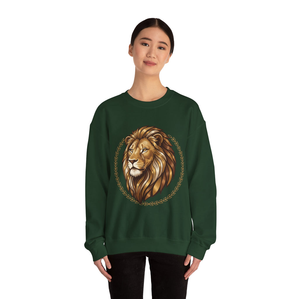 Lion Graphic Cotton Crewneck