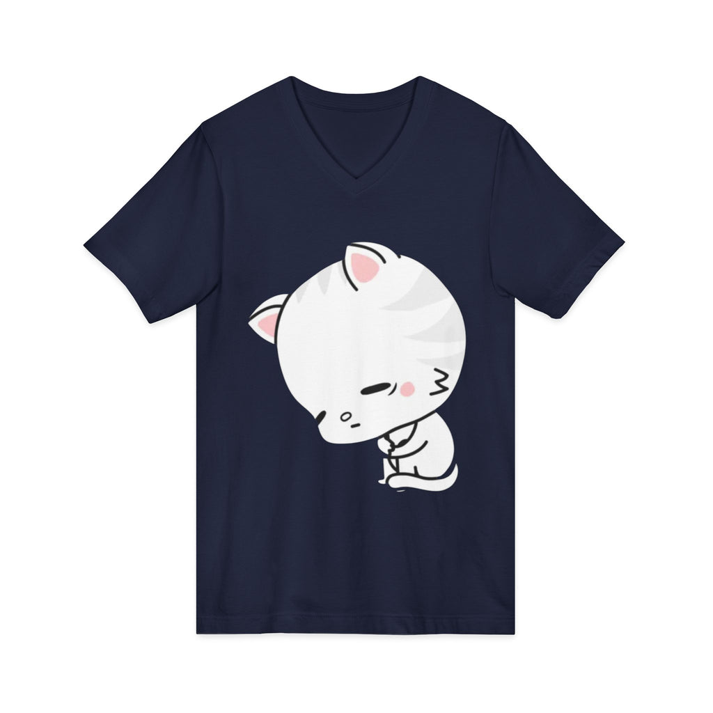 Unisex Jersey Short Sleeve V-Neck Tee