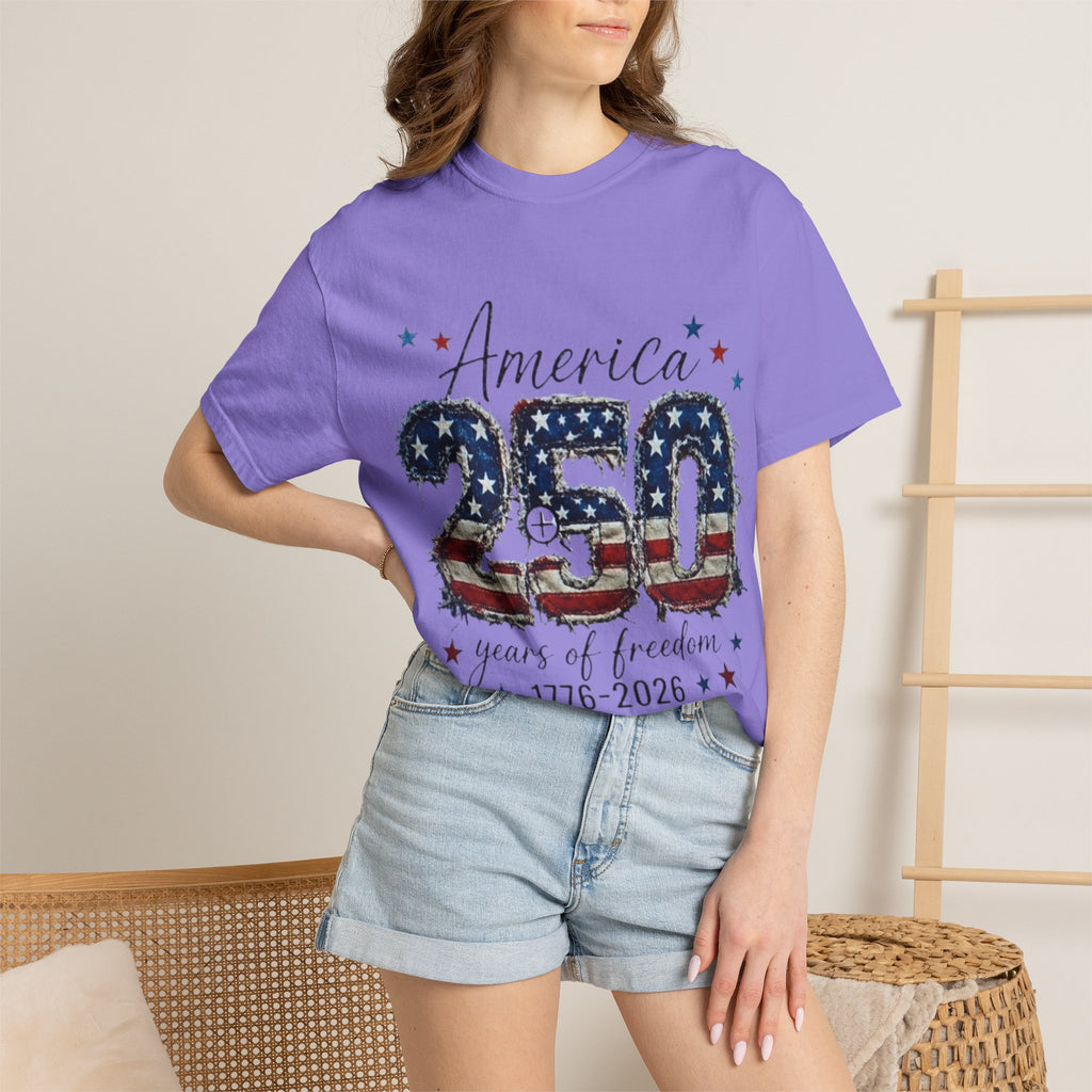America 250 T-Shirt — 1776–2026 Stars & Stripes Patriotic Tee
