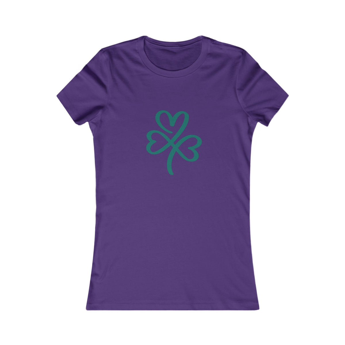 Women's Tee — Minimal Heart-Shamrock Graphic (St. Patrick's Day Casual Shirt)