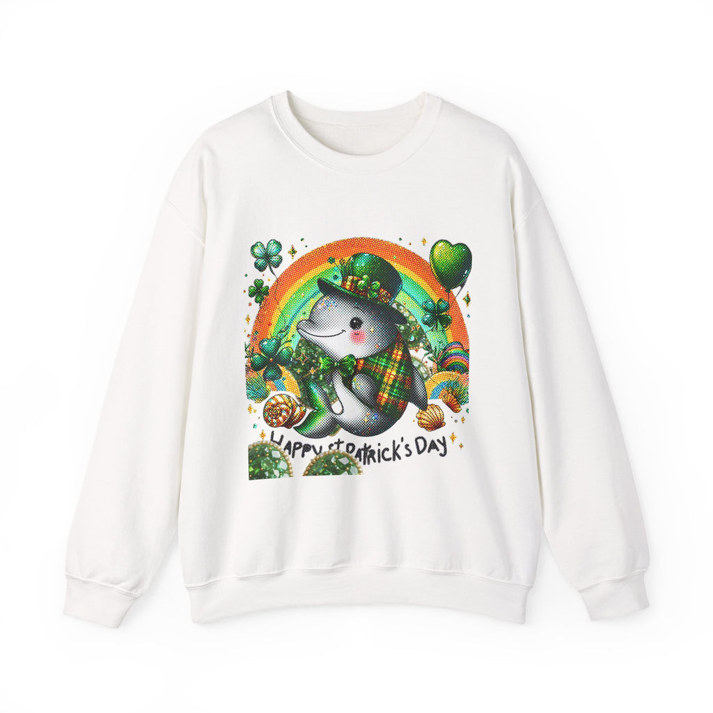 Unisex Heavy Blend crewneck sweatshirt with regular fit, ribbed collar, cuffs, and print-ready cotton-poly fabric