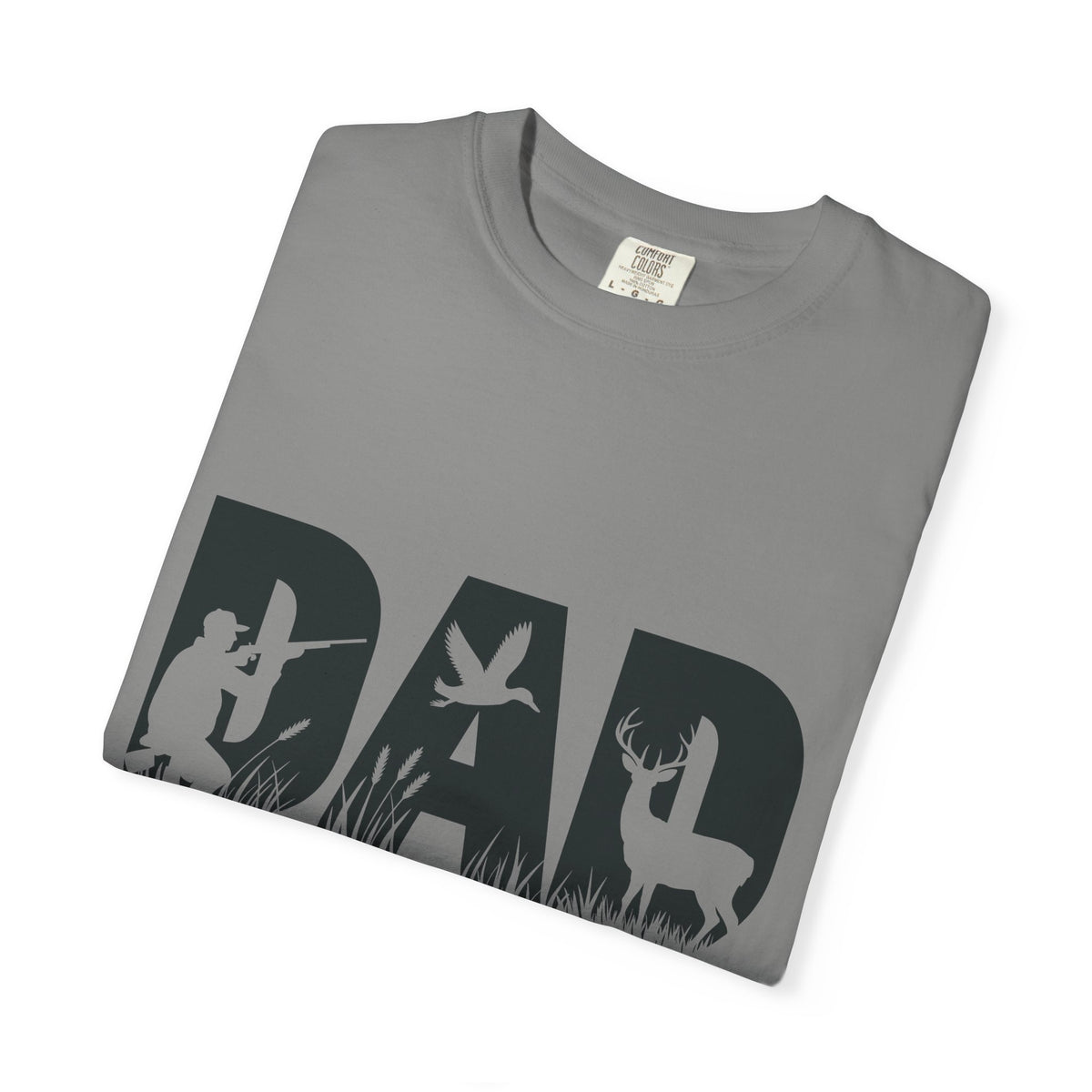 Dad Silhouette Nature T-Shirt — 'DAD' Deer & Camper Outdoor Graphic Tee
