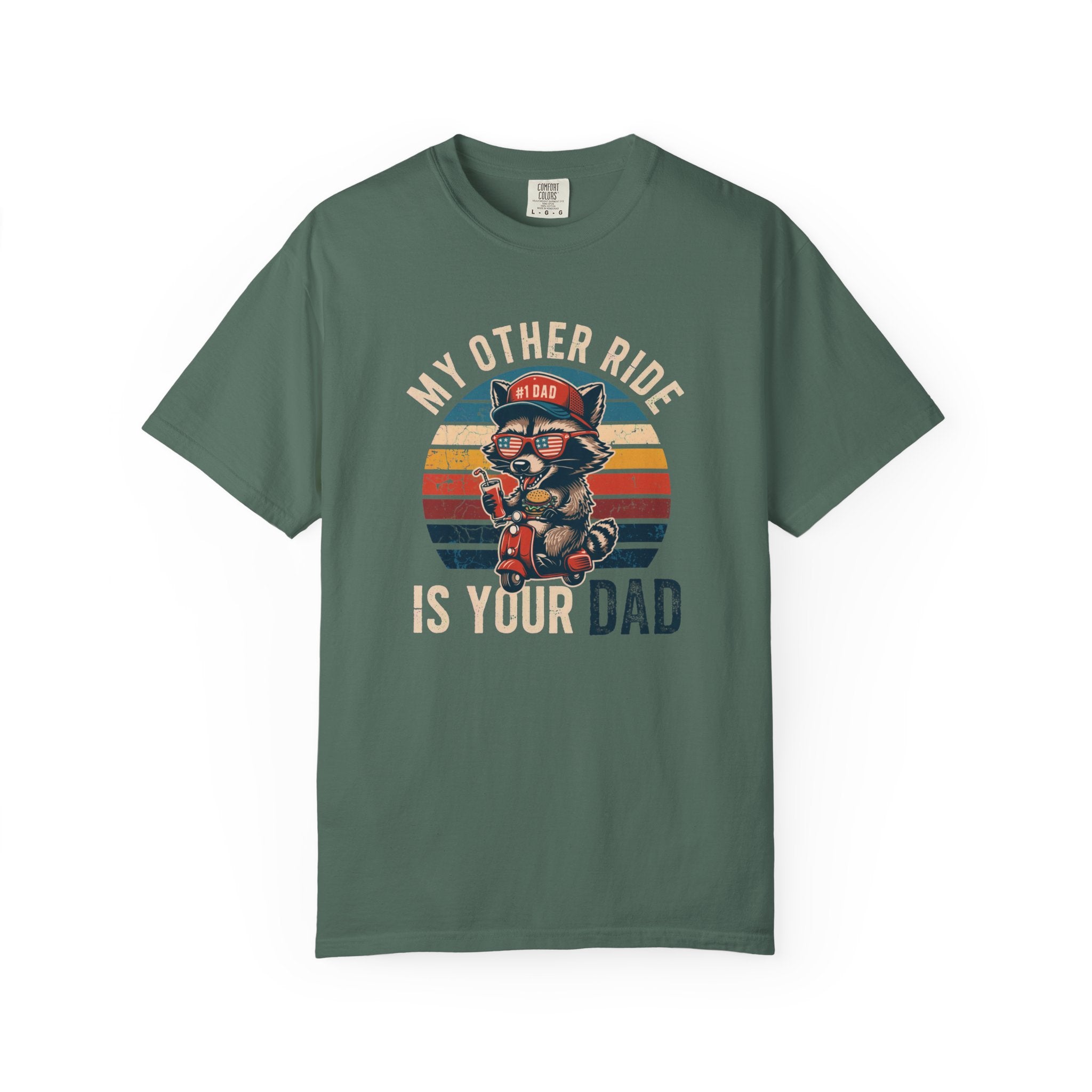 My Other Ride Is Your Dad T-Shirt — Cute Motorcycle Puppy Graphic Tee for Dad, Father's Day Gift