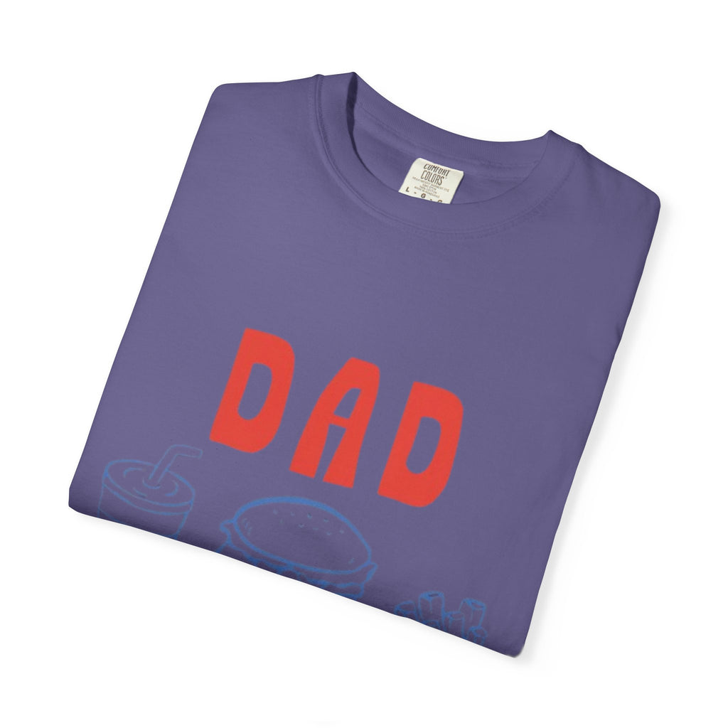 Dad Tax T-Shirt — Funny Father’s Day Tee with Burger, Fries & Drink Graphic
