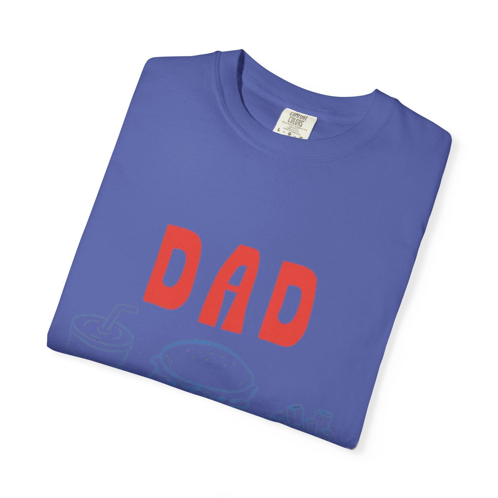 Dad Tax T-Shirt — Funny Father’s Day Tee with Burger, Fries & Drink Graphic