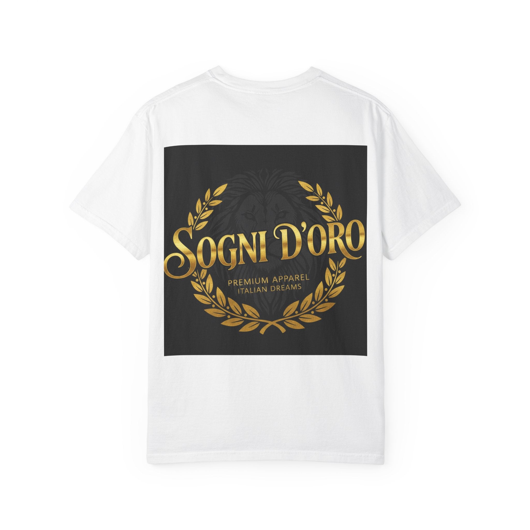 Sogni D'Oro T-Shirt — Italian 'Sogni D'Oro' Gold Laurel Graphic Tee