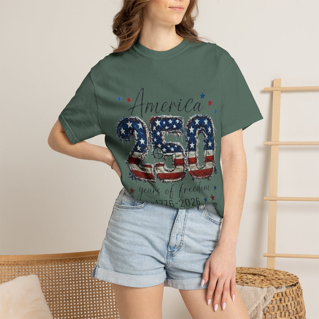 America 250 T-Shirt — 1776–2026 Stars & Stripes Patriotic Tee