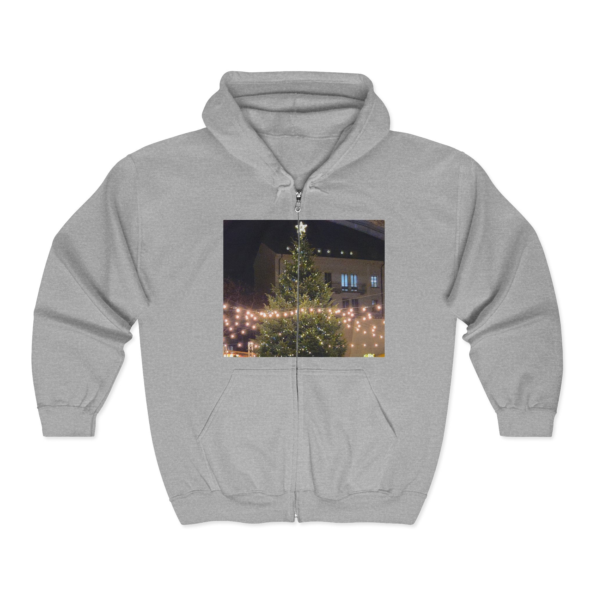 Cotton Blend Zip Hoodie