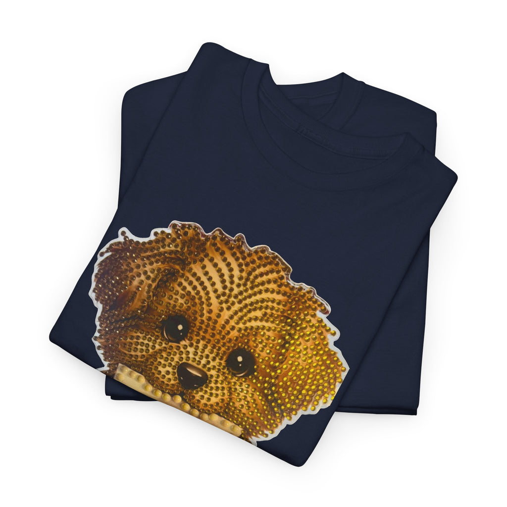 Puppy Love T‑Shirt — Cute Brown Puppy Holding Heart Tee (I Love You)