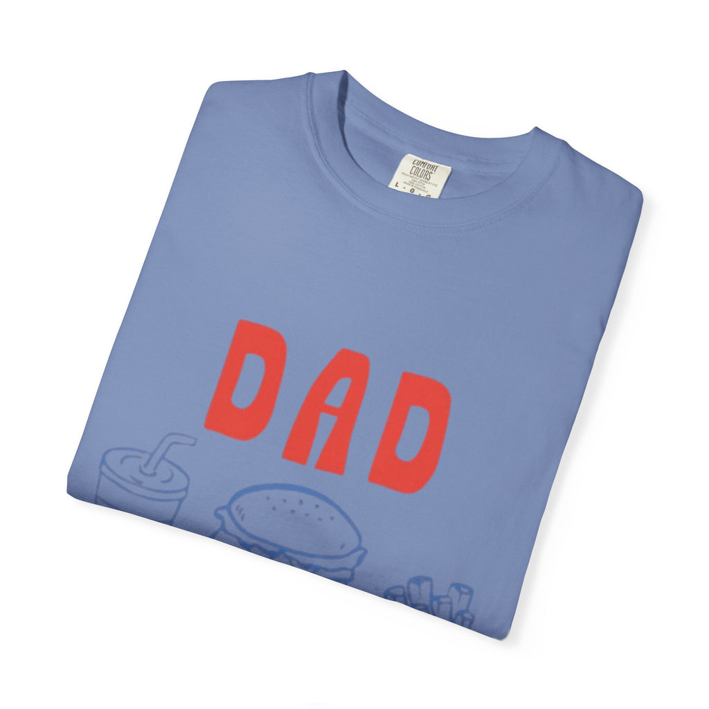 Dad Tax T-Shirt — Funny Father’s Day Tee with Burger, Fries & Drink Graphic