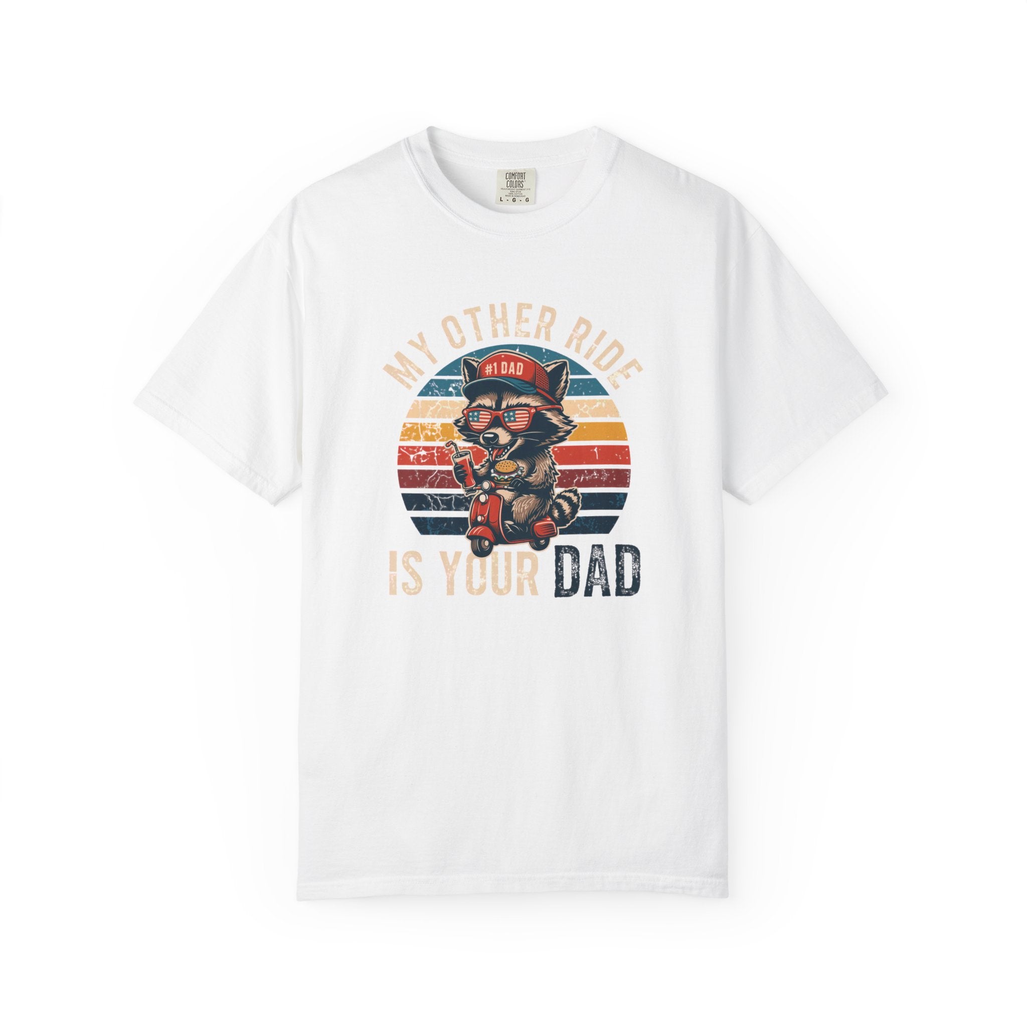 My Other Ride Is Your Dad T-Shirt — Cute Motorcycle Puppy Graphic Tee for Dad, Father's Day Gift