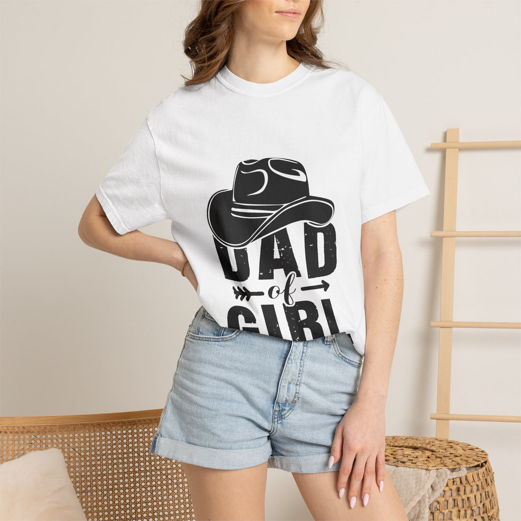 Dad of Girl T-Shirt — Cowboy Hat Father of Daughter Tee