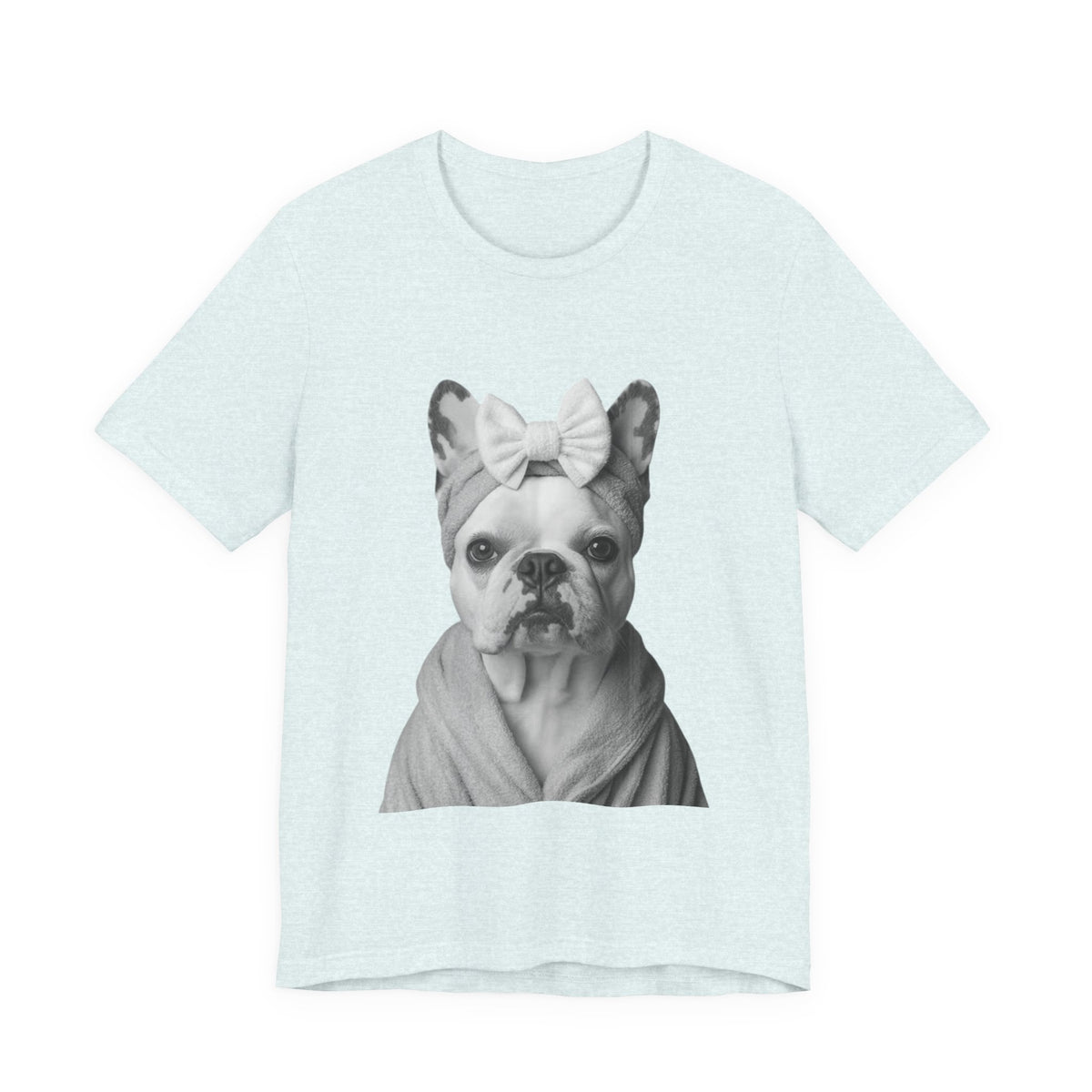 French Bulldog Portrait Tee — Cute Bow Dog Graphic T-Shirt