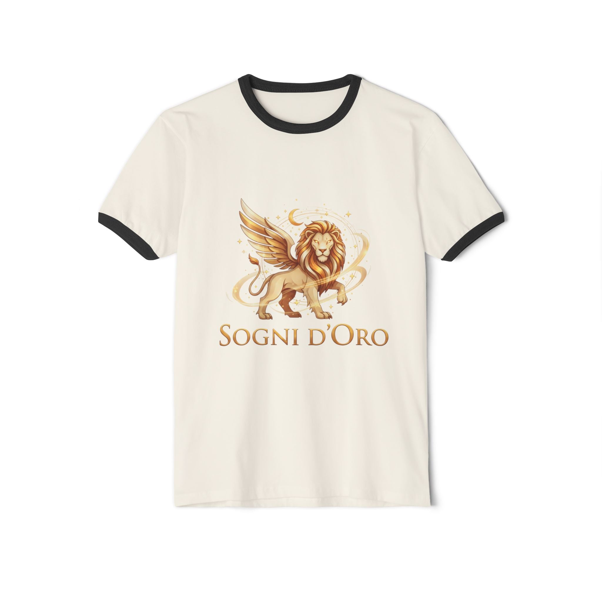 Cotton Ringer Tee Lion Print