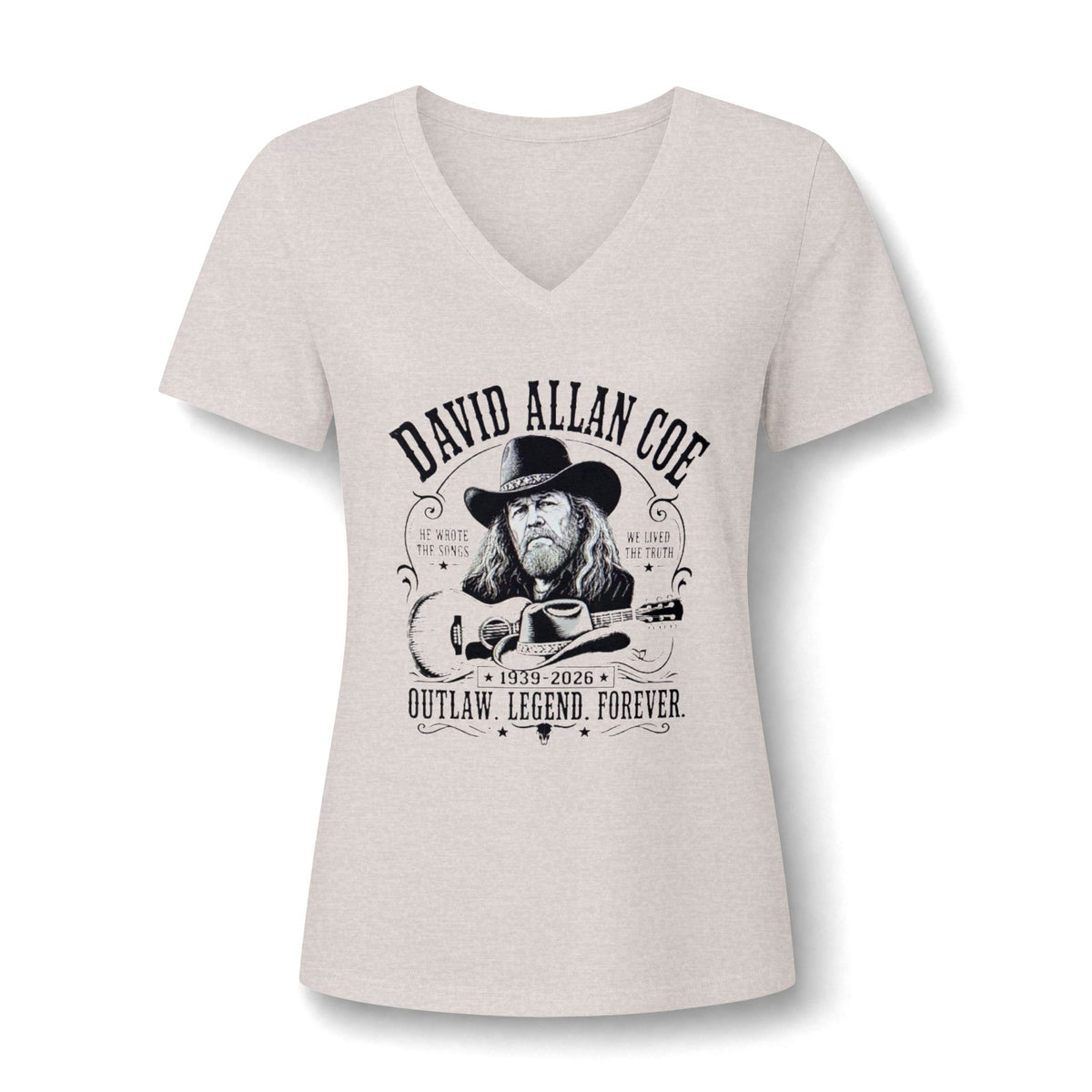 Outlaw Legend V-Neck Tee — "Outlaw, Legend, Forever" Memorial Graphic