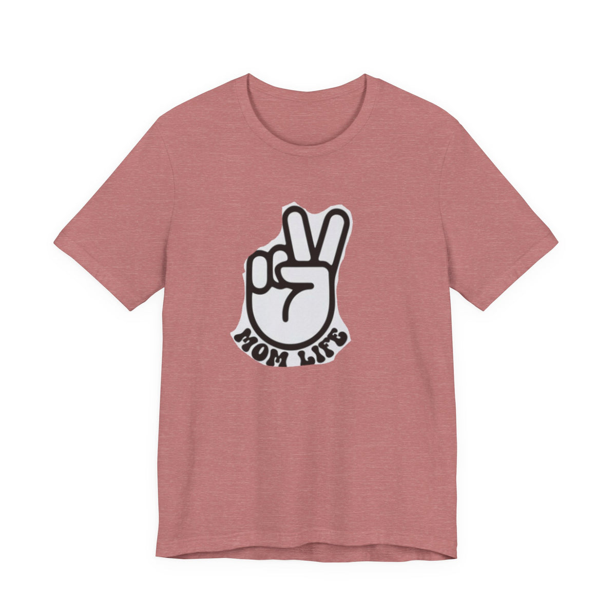 Mom Life Peace Sign T-Shirt — Casual Graphic Tee for Moms