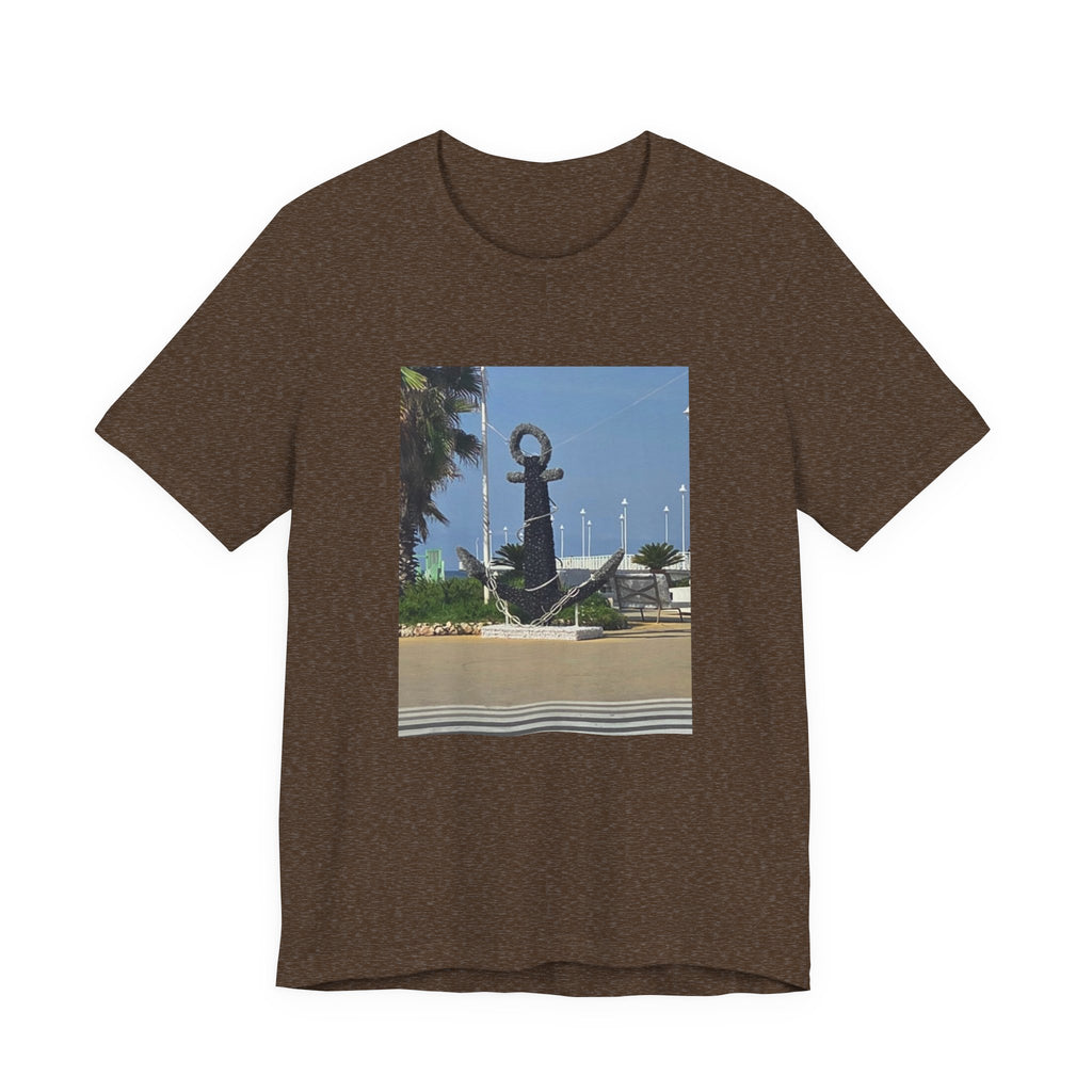 Anchor Statue Photo Tee — Coastal Nautical T-Shirt