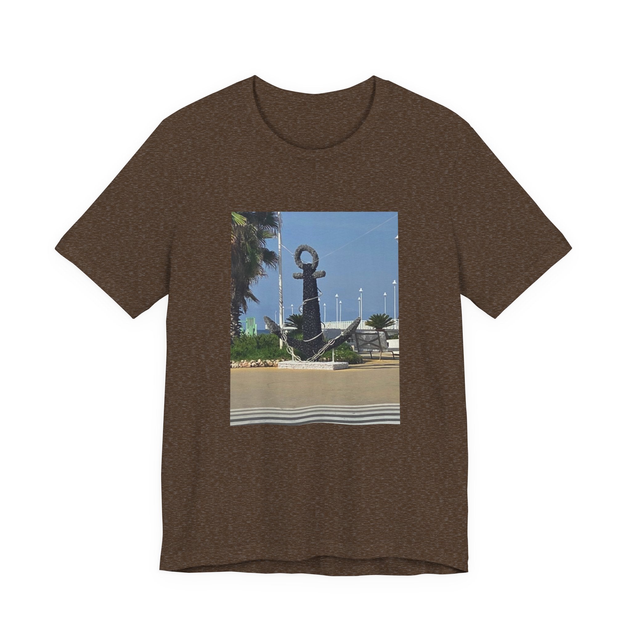Anchor Statue Photo Tee — Coastal Nautical T-Shirt