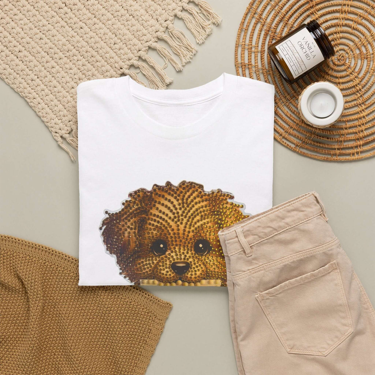 Puppy Love T‑Shirt — Cute Brown Puppy Holding Heart Tee (I Love You)