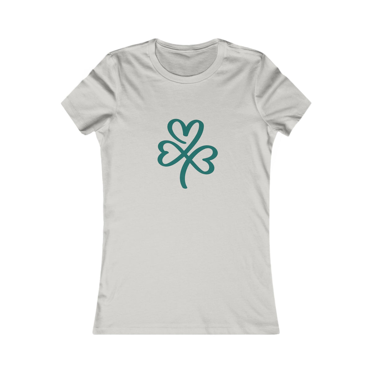 Women's Tee — Minimal Heart-Shamrock Graphic (St. Patrick's Day Casual Shirt)