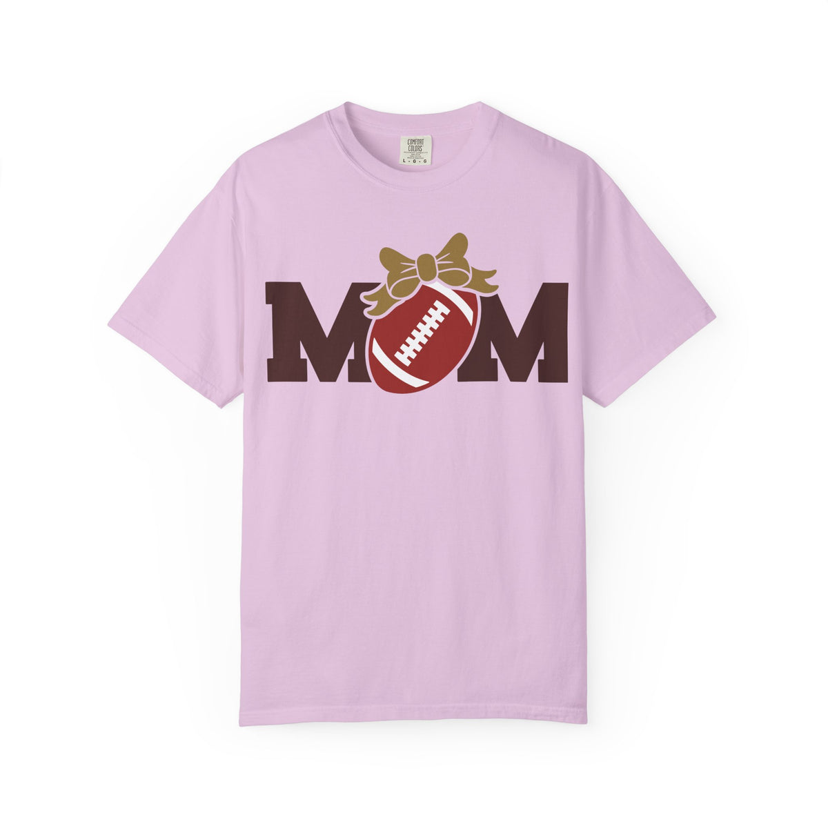 Mom Football T-Shirt — Cute Bow Mama Tee for Game Day