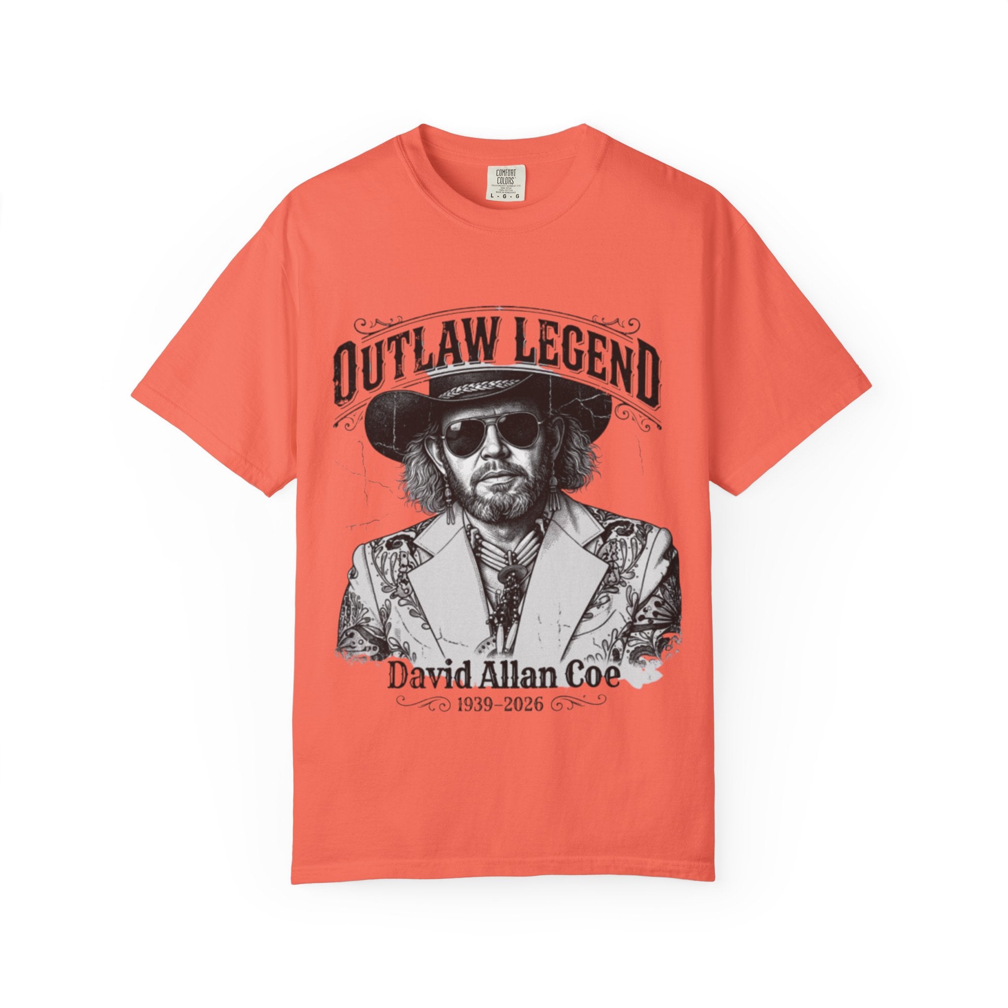 Outlaw Legend Tribute T-Shirt — David Allan Coe Memorial Graphic Tee