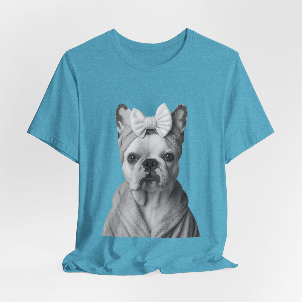 French Bulldog Portrait Tee — Cute Bow Dog Graphic T-Shirt