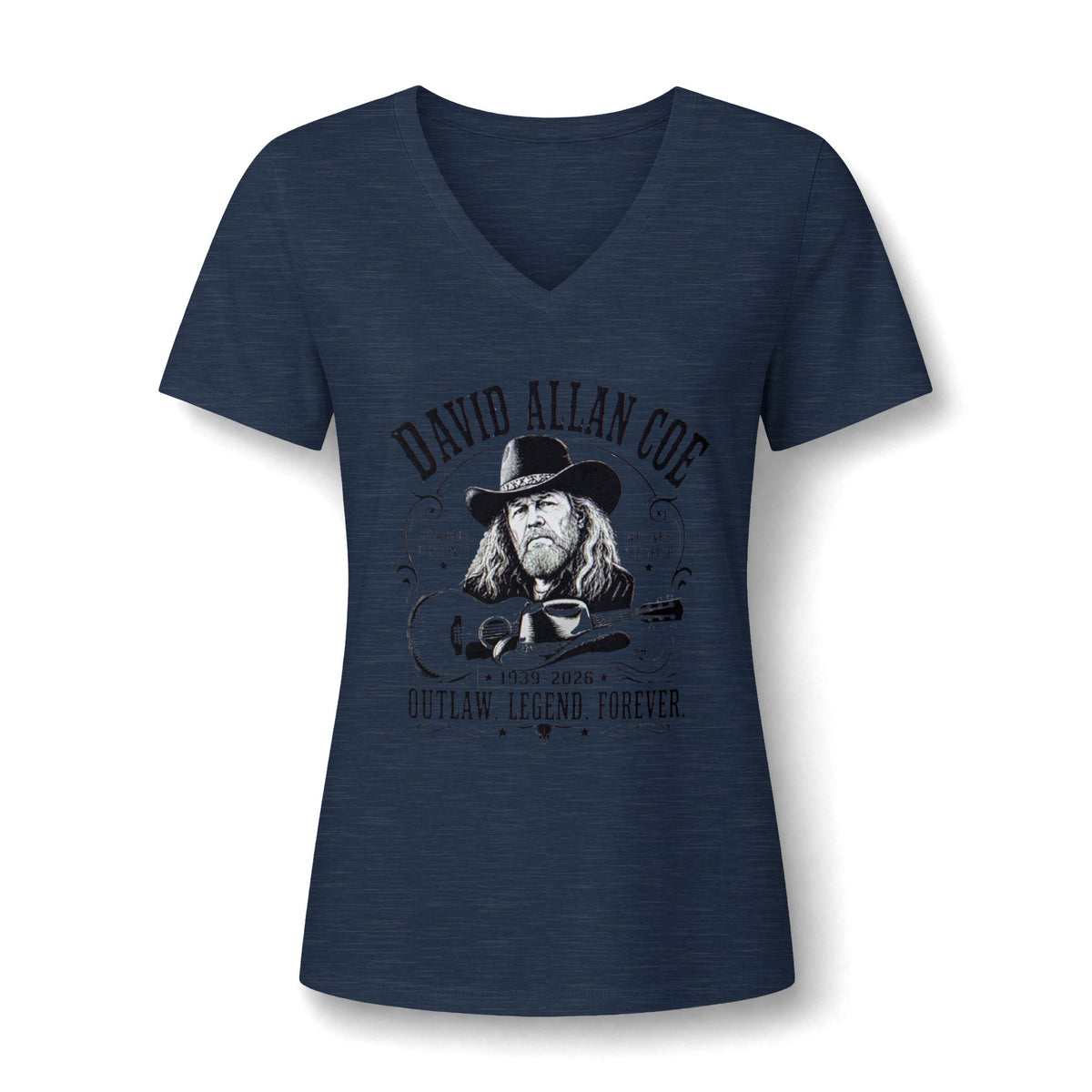 Outlaw Legend V-Neck Tee — "Outlaw, Legend, Forever" Memorial Graphic