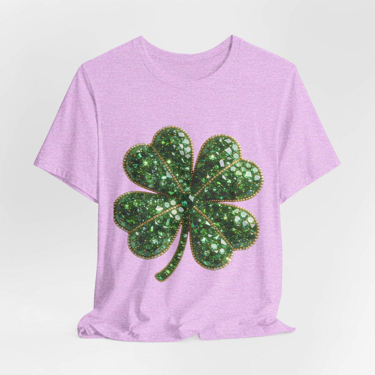 Shimmering Green Four-Leaf Clover T-Shirt — St. Patrick’s Day Lucky Tee