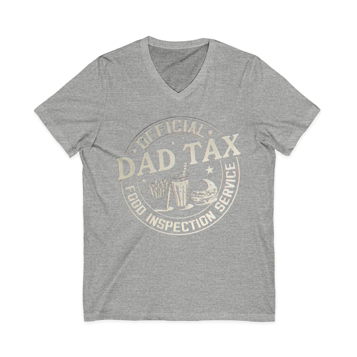Dad Tax T‑Shirt — "Official Dad Tax Food Inspection Service" V‑Neck Tee