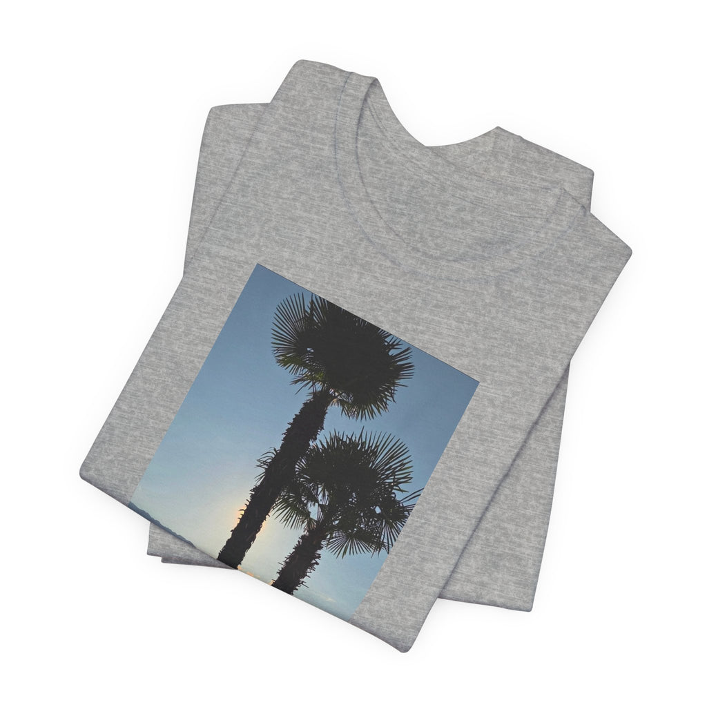 Palm Trees Sunset T‑Shirt — Coastal Photo Tee