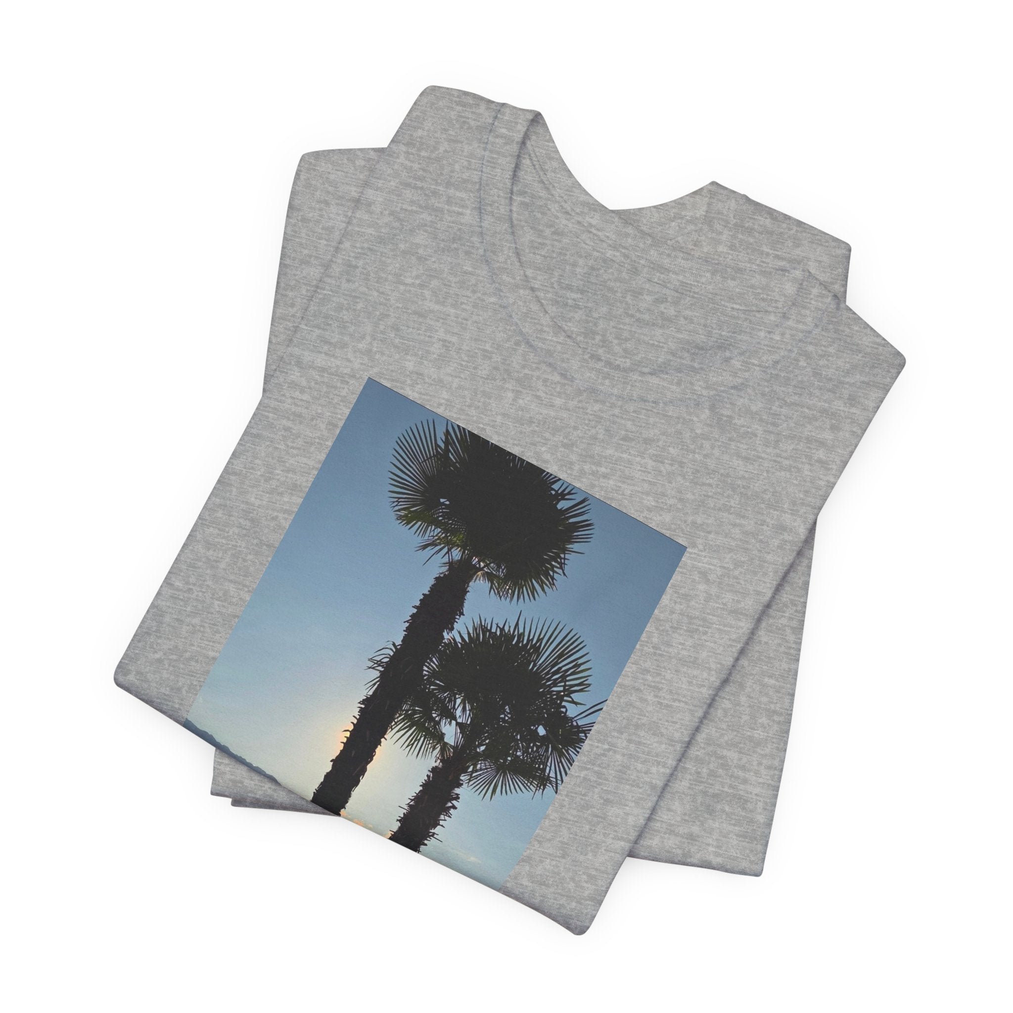 Palm Trees Sunset T‑Shirt — Coastal Photo Tee