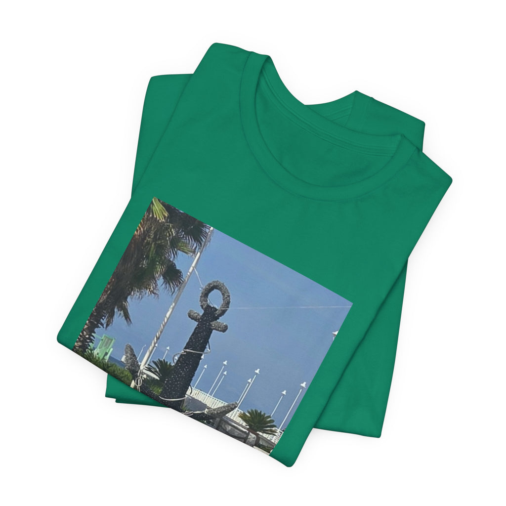 Anchor Statue Photo Tee — Coastal Nautical T-Shirt
