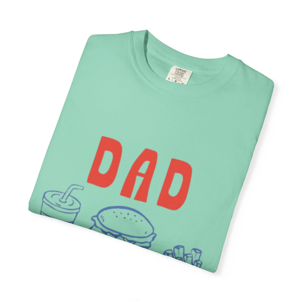 Dad Tax T-Shirt — Funny Father’s Day Tee with Burger, Fries & Drink Graphic