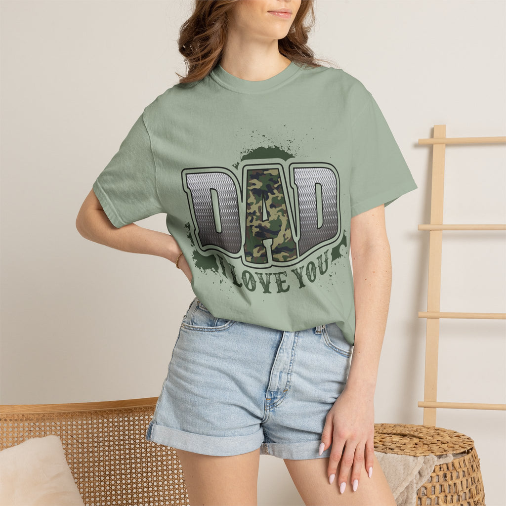 Dad I Love You Camo Graphic T-Shirt