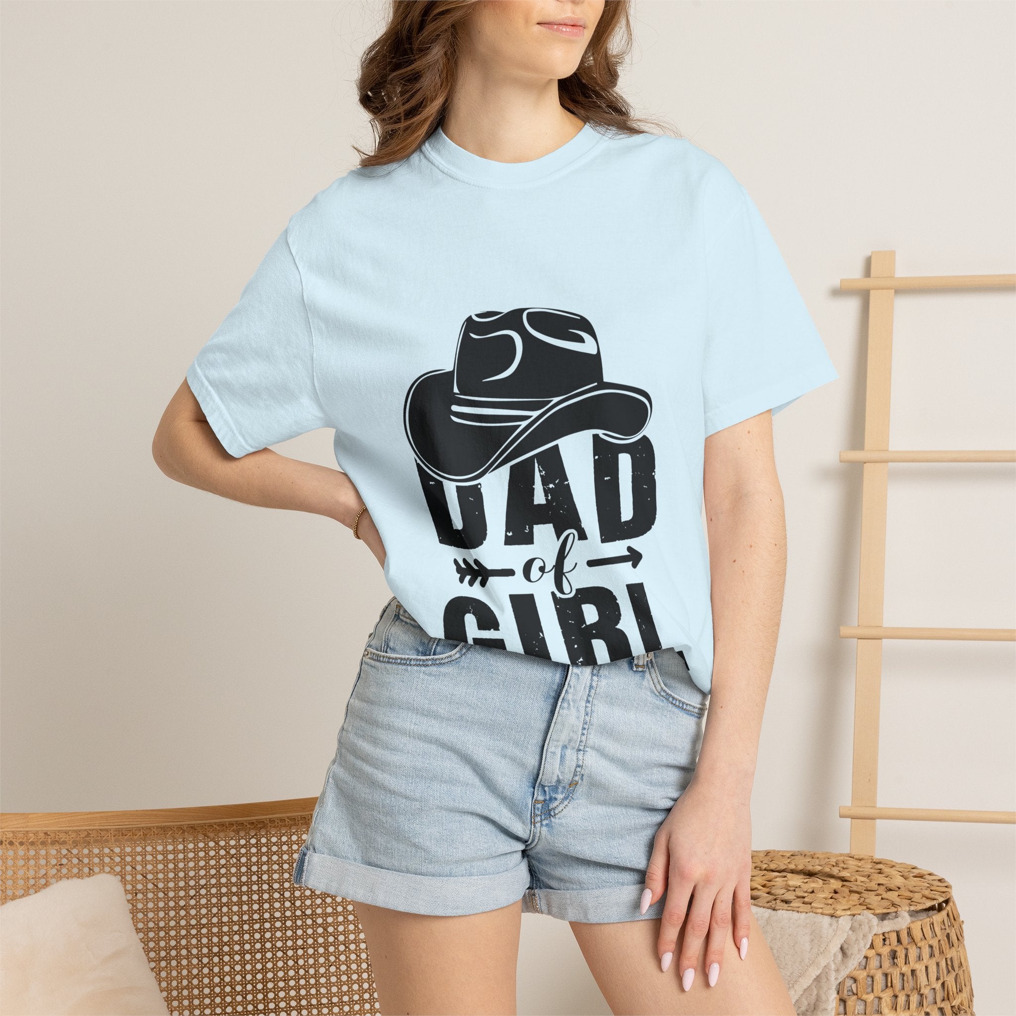 Dad of Girl T-Shirt — Cowboy Hat Father of Daughter Tee