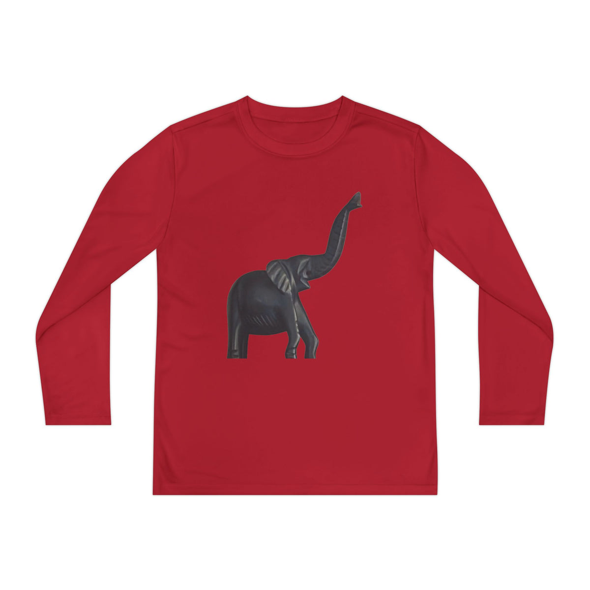 Youth Long Sleeve Tee — Playful Elephant Graphic