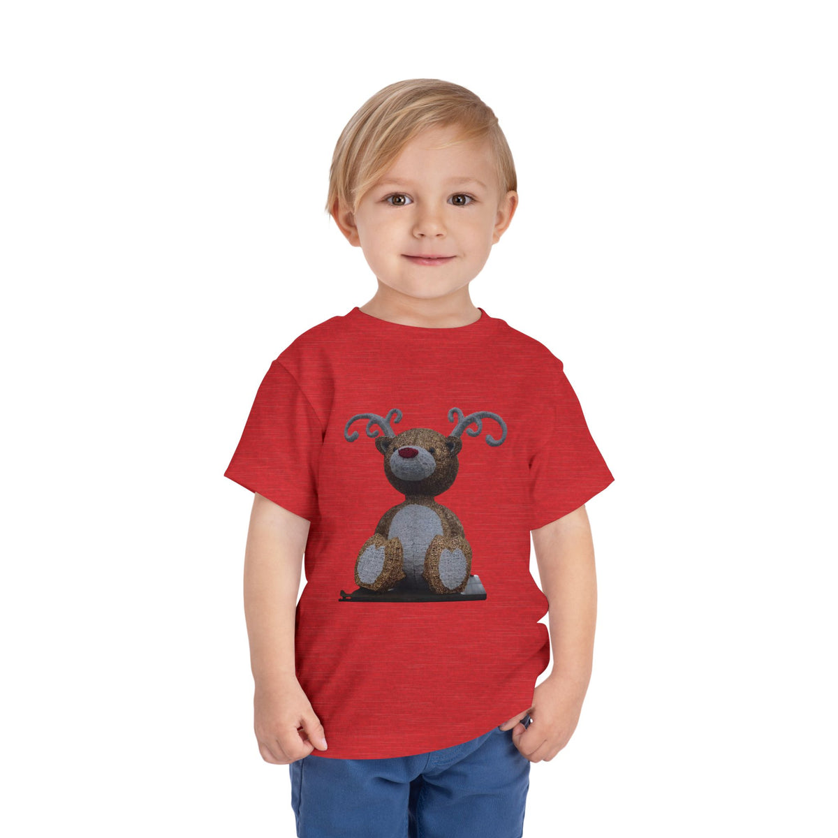 Toddler Tee — Cute Reindeer Stuffed Animal Graphic