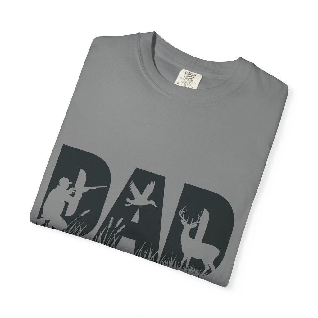 Dad Silhouette Nature T-Shirt — 'DAD' Deer & Camper Outdoor Graphic Tee