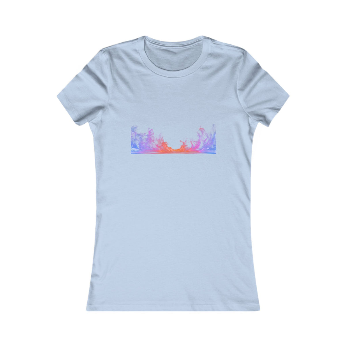 Women's Sunset Forest Tee — Pastel Mountain & Trees Graphic Shirt