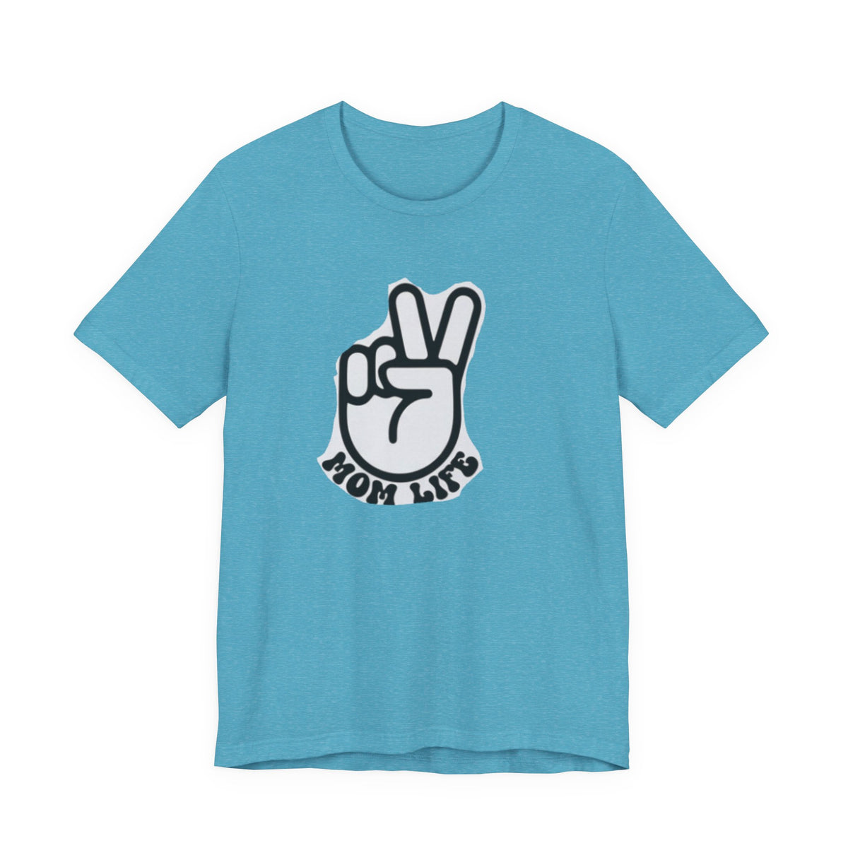 Mom Life Peace Sign T-Shirt — Casual Graphic Tee for Moms