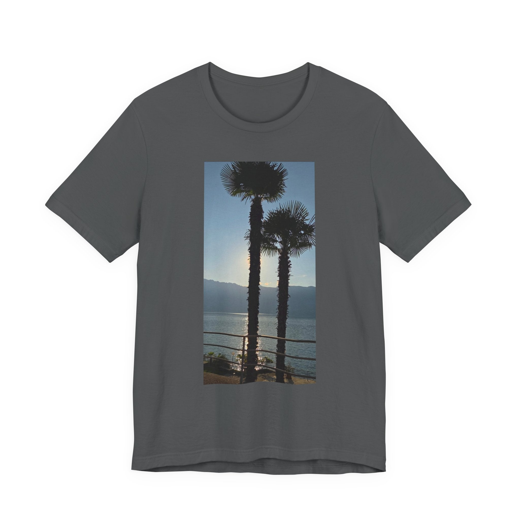 Palm Trees Sunset T‑Shirt — Coastal Photo Tee