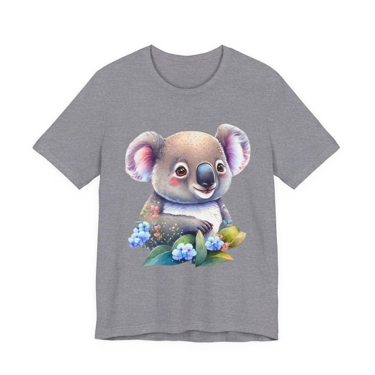 Cute Koala Graphic Tee — Adorable Baby Koala with Flowers T-Shirt