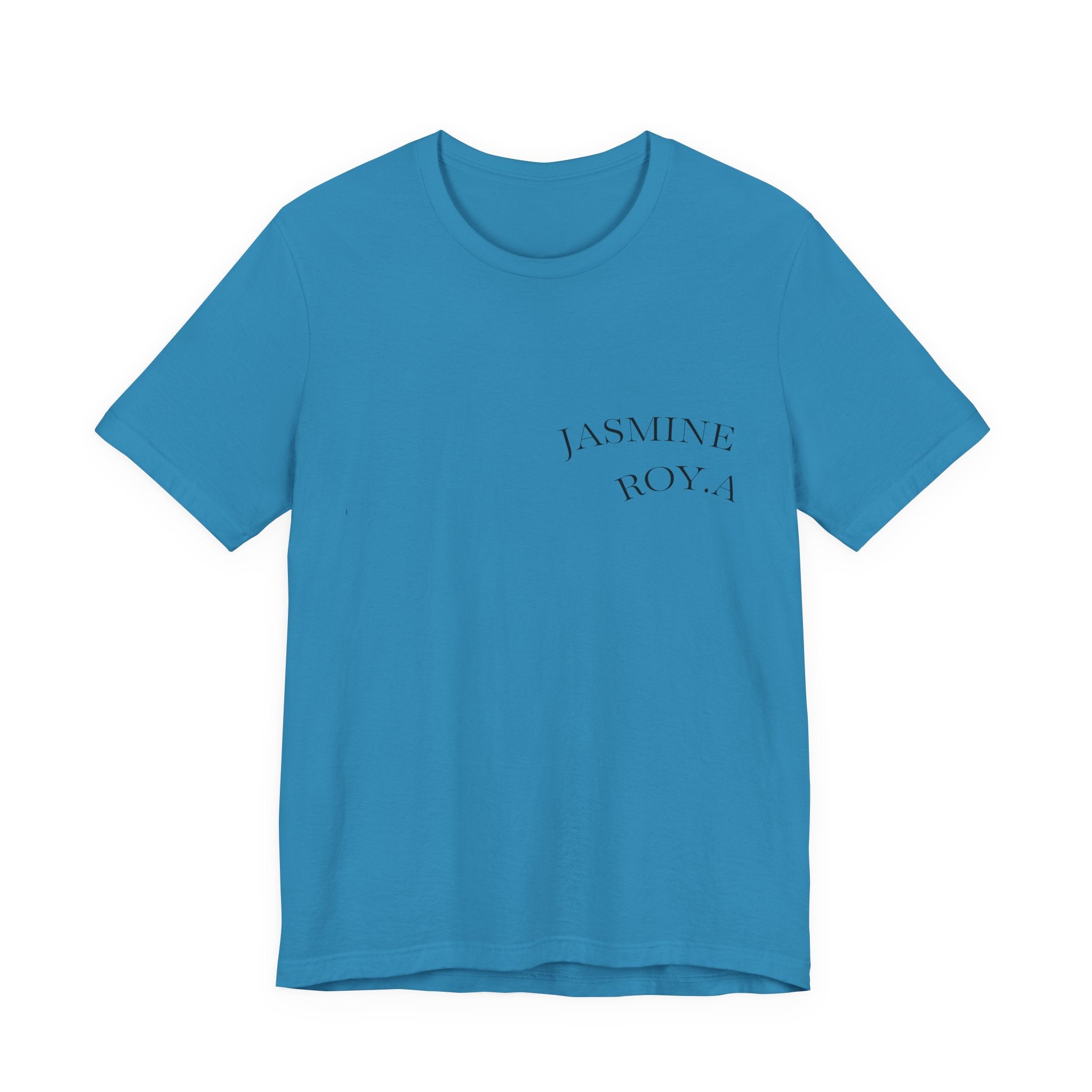 Minimal logo tee - turquoise color lifestyle photo
