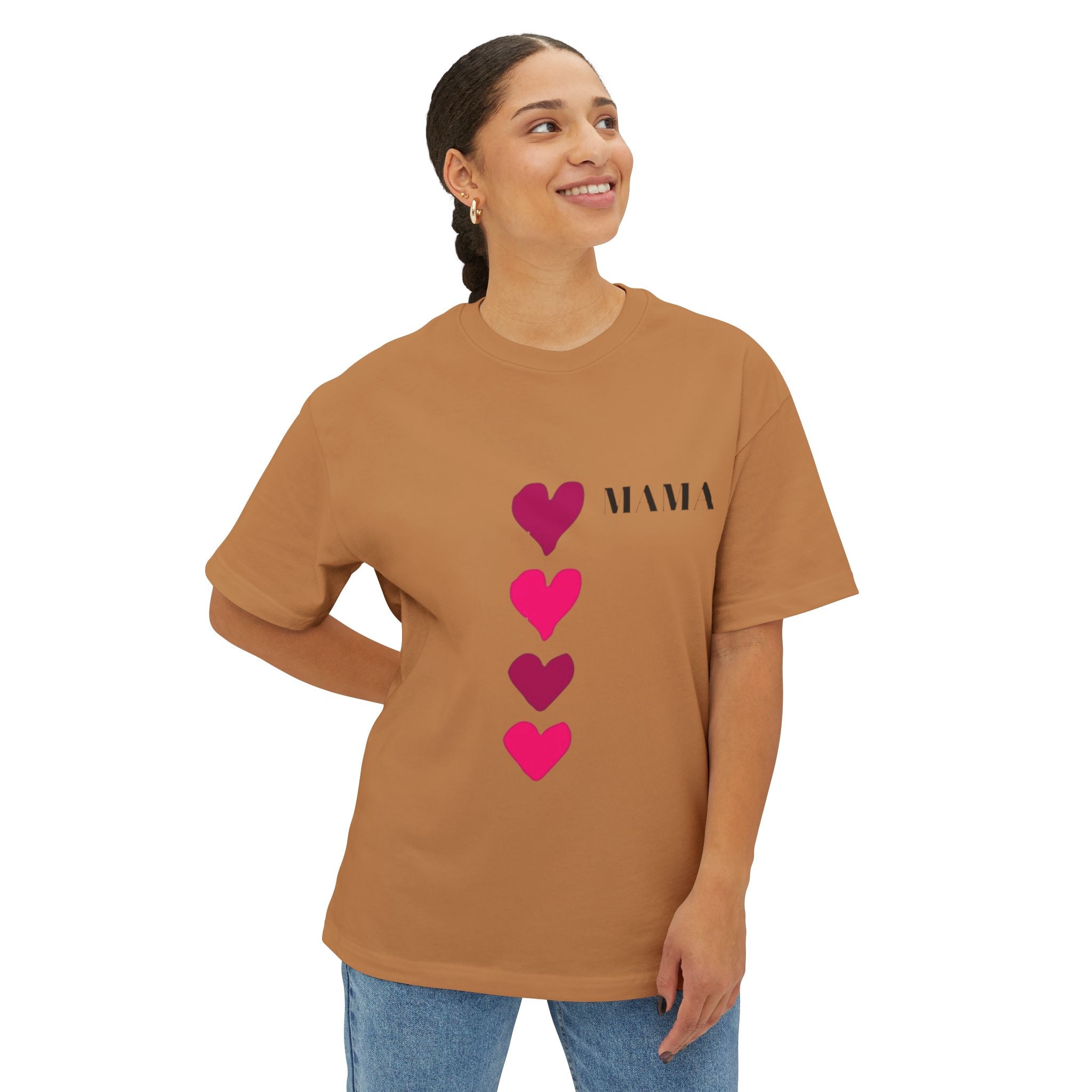 Oversized Cotton Mom Bear Tee