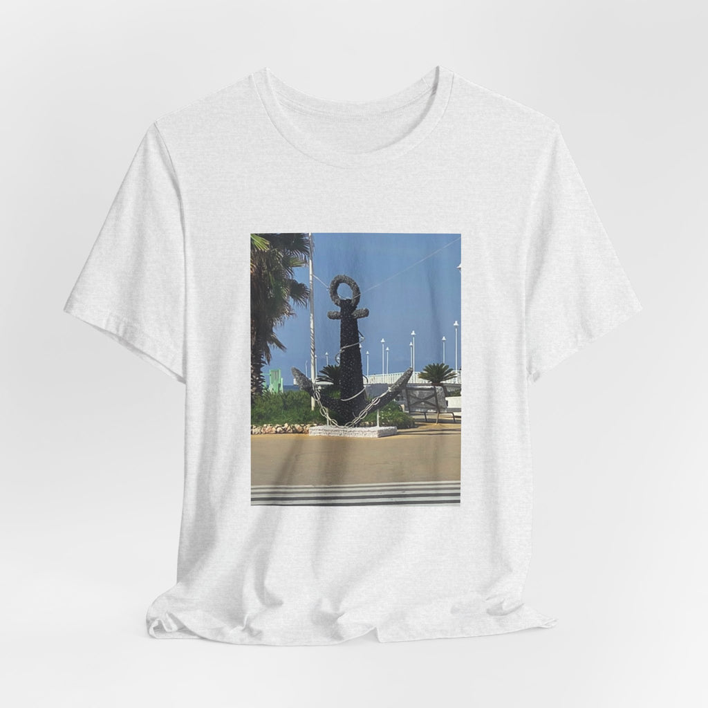 Anchor Statue Photo Tee — Coastal Nautical T-Shirt